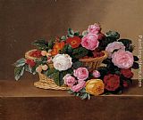 Basket of Roses by Johan Laurentz Jensen